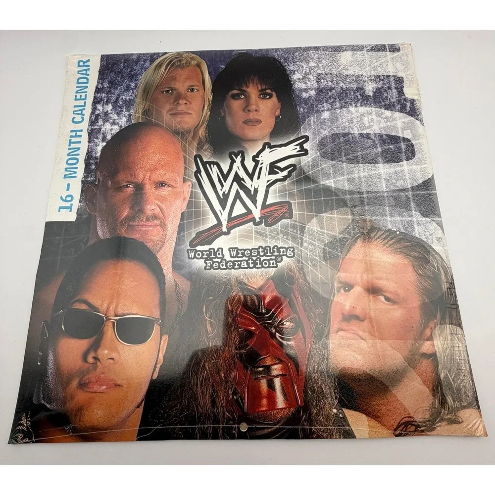 New‎ 2001 WWF World Wrestling Federation 16 Month Wall Calendar Attitude Era